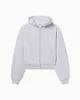 Fleece Zip Hoodie with Oversized Hood | Light Heather Grey sold by KHY