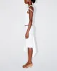 Sleek Stretch Asymmetrical Skirt | Bright White sold by KHY