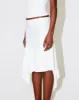 Sleek Stretch Asymmetrical Skirt | Bright White sold by KHY