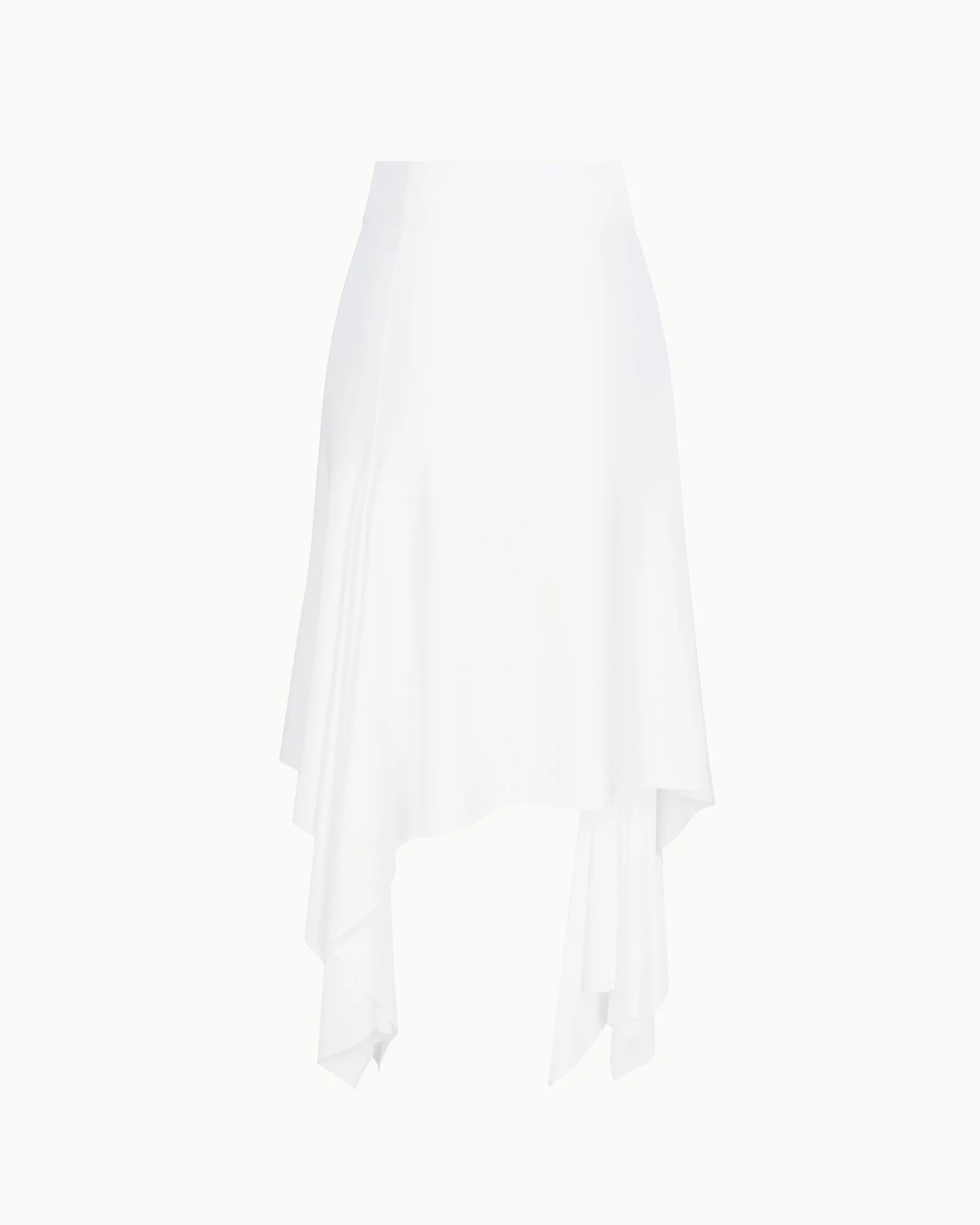 Sleek Stretch Asymmetrical Skirt | Bright White sold by KHY