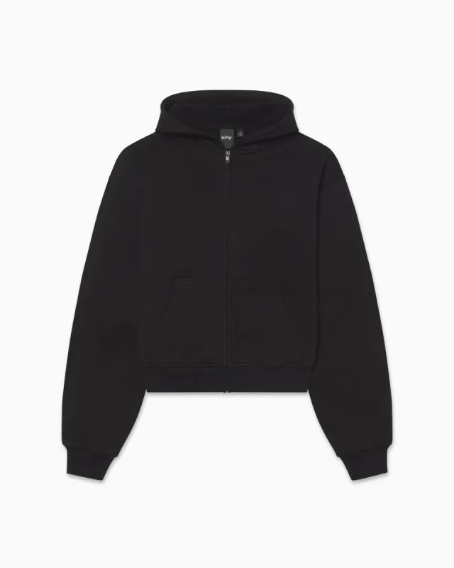Fleece Zip Hoodie | Black sold by KHY
