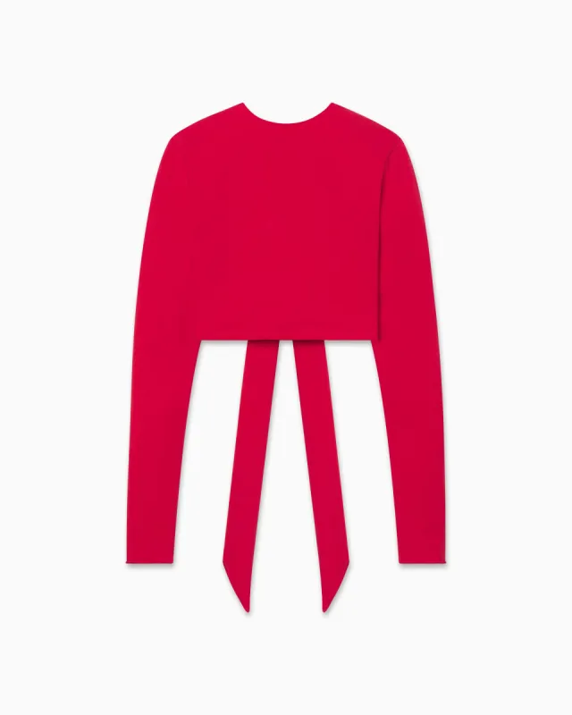Long Sleeve Wrap Top | Red sold by KHY