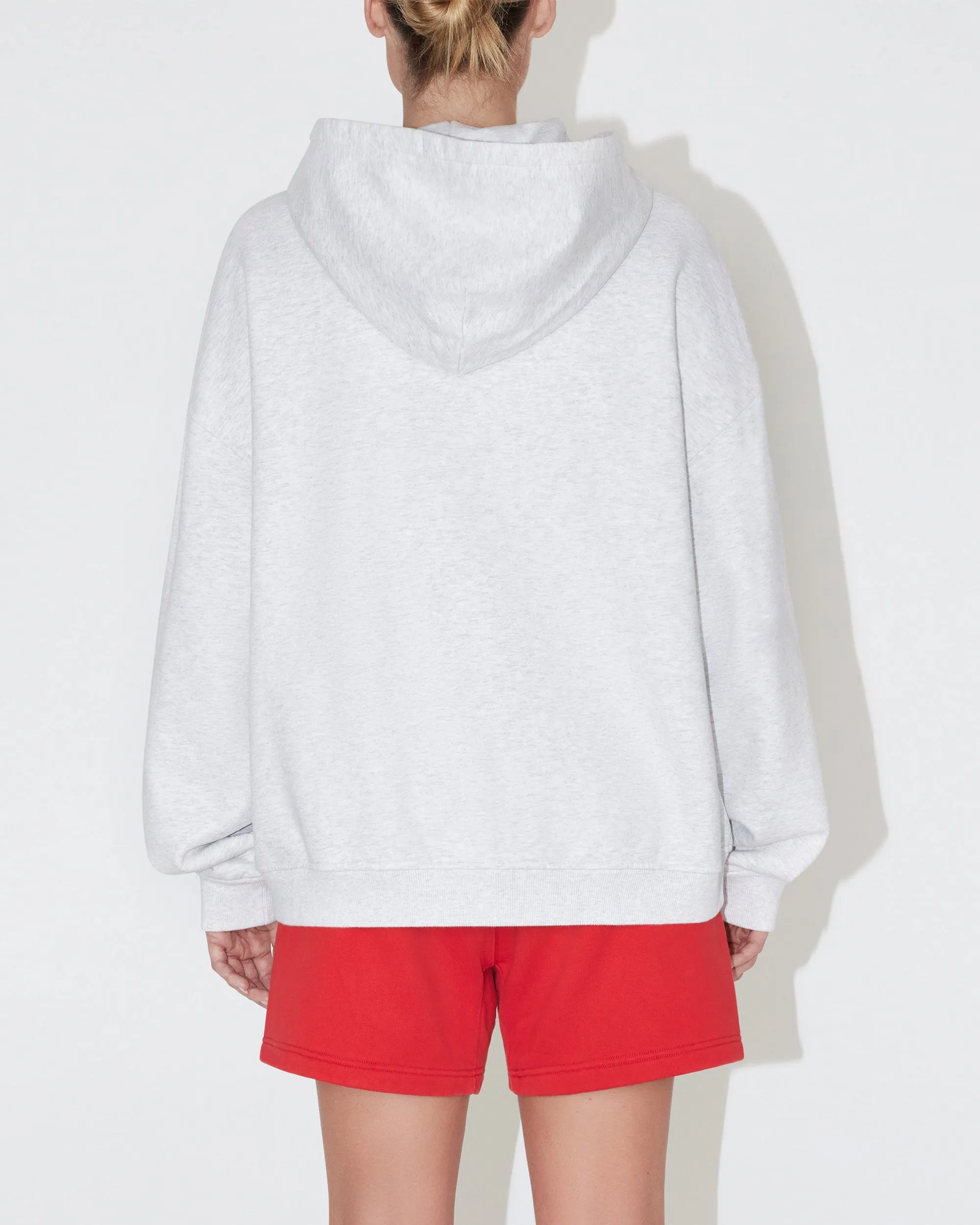 Fleece Oversized Zip Hoodie | Light Heather Grey sold by KHY product image thumbnail 5