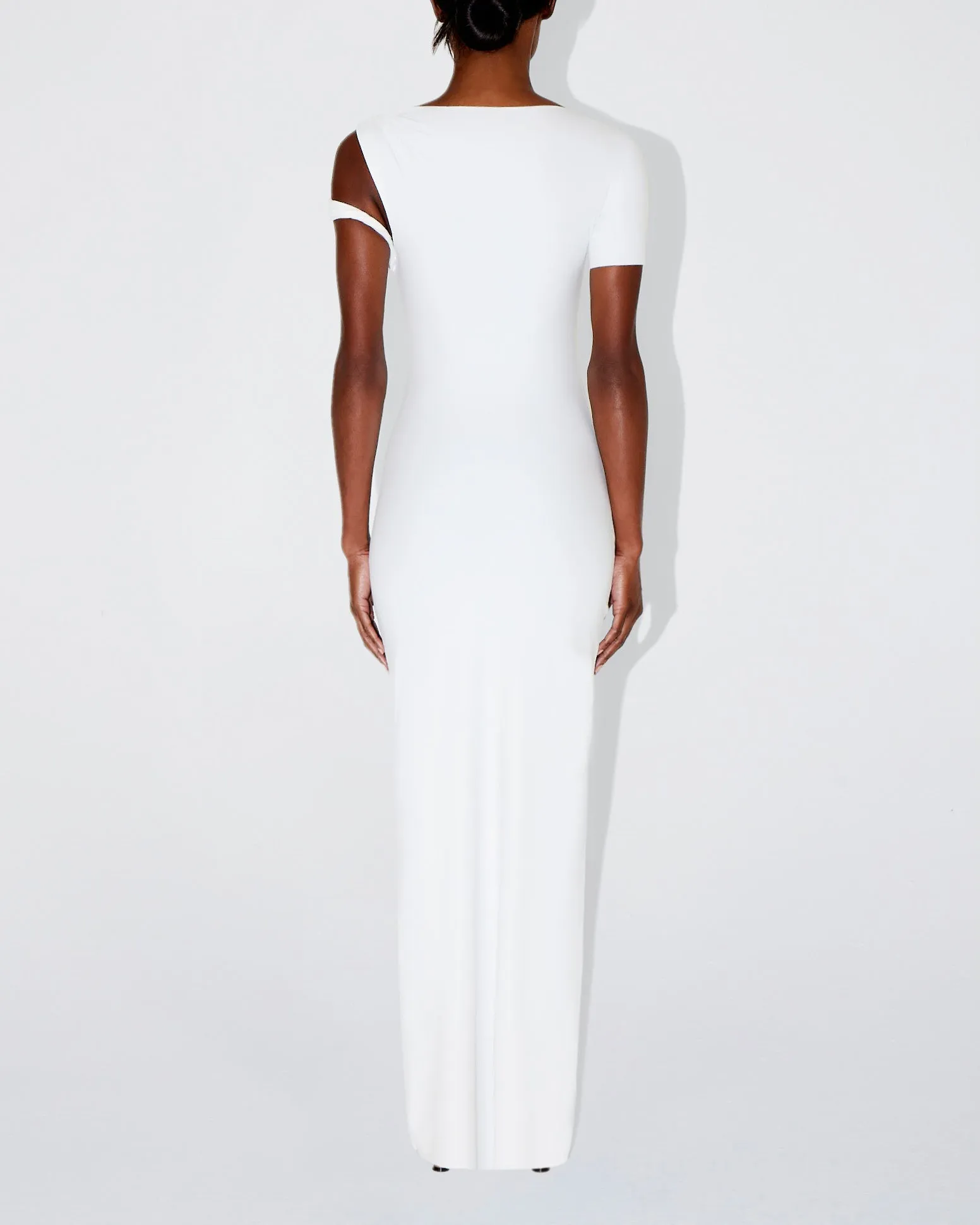 Sleek Stretch Twist Maxi Dress | Bright White sold by KHY product image thumbnail 4