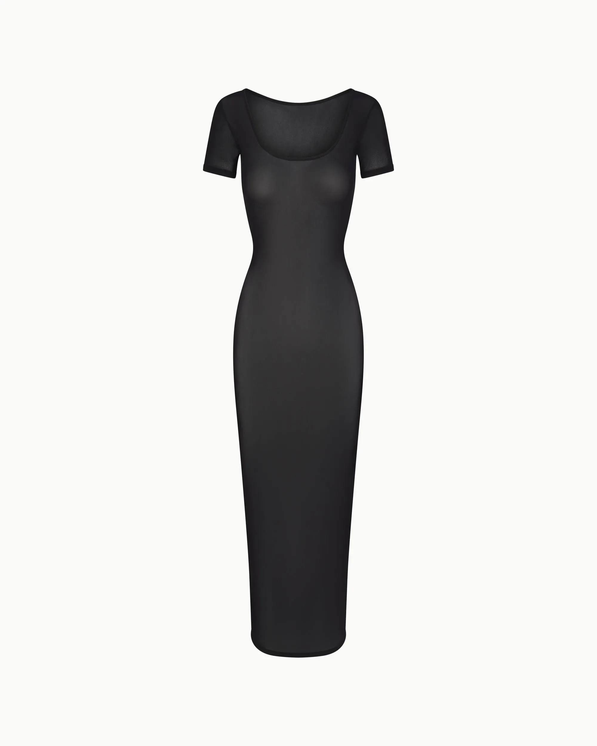 Mesh Scoop Neck Maxi Dress | Black sold by KHY