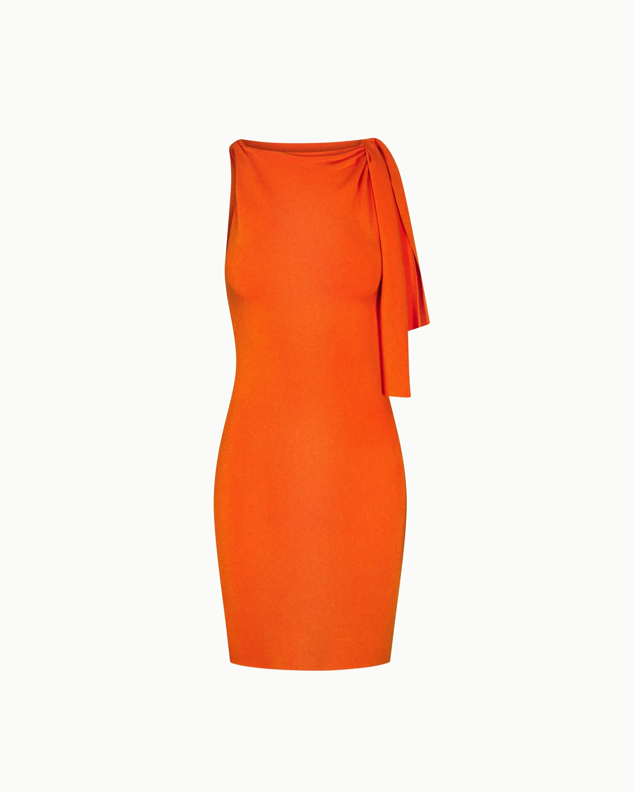 Sueded Stretch Knotted Mini Dress | Papaya sold by KHY