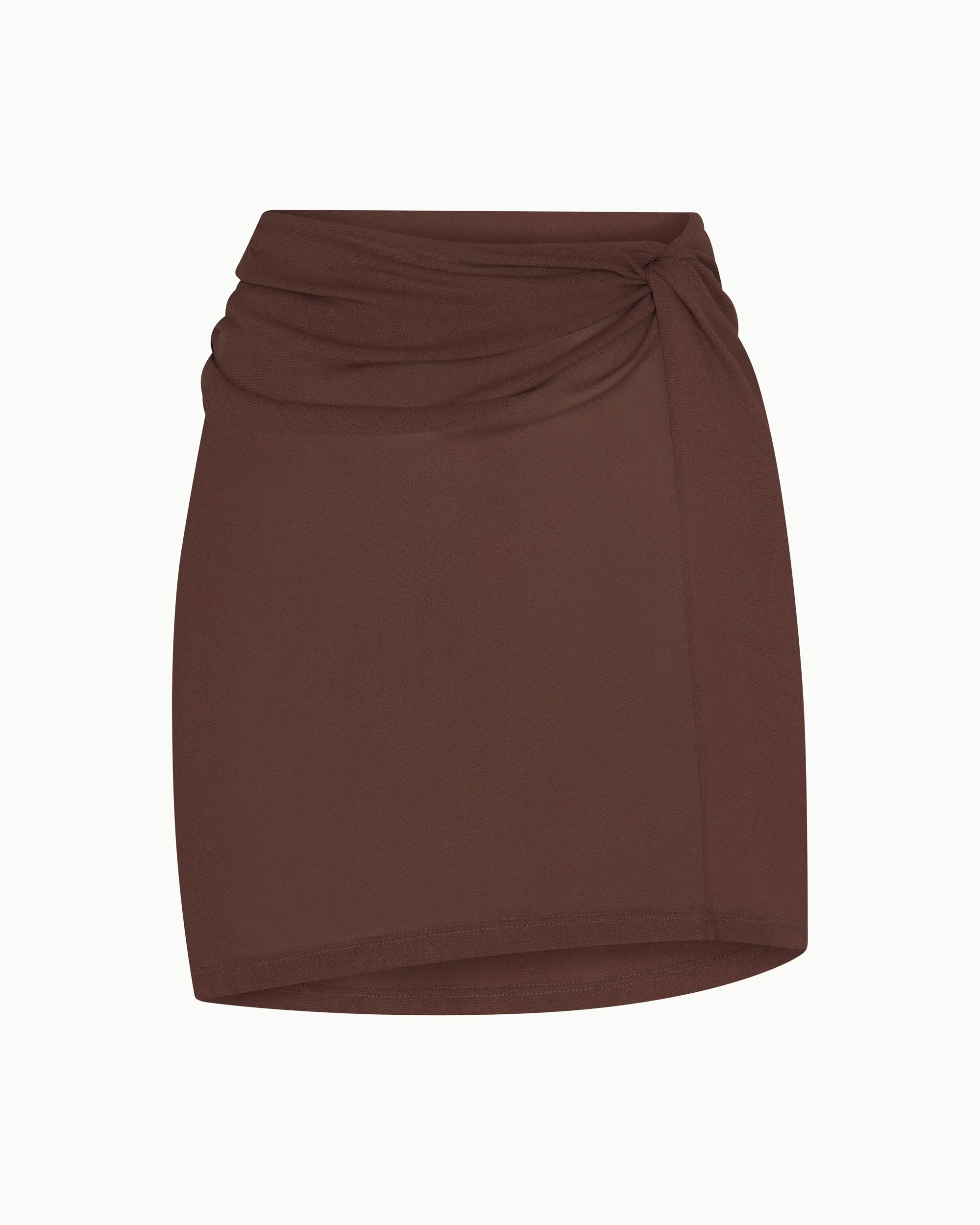 Mesh Twist Mini Skirt | Chocolate sold by KHY