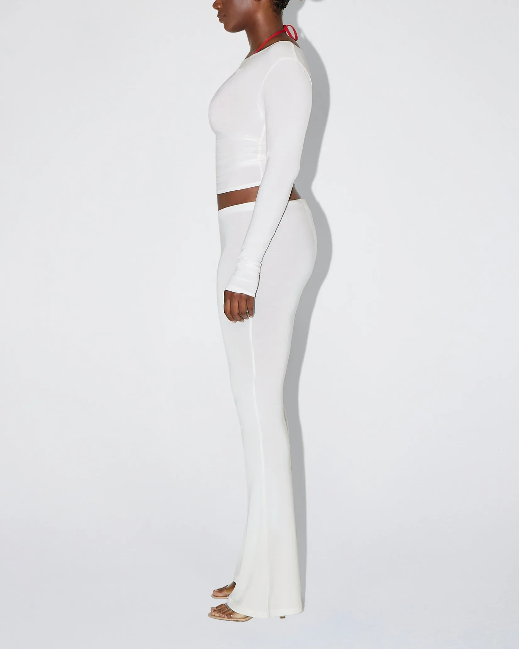 Soft Stretch Low Rise Pant | Pearl White sold by KHY product image thumbnail 3