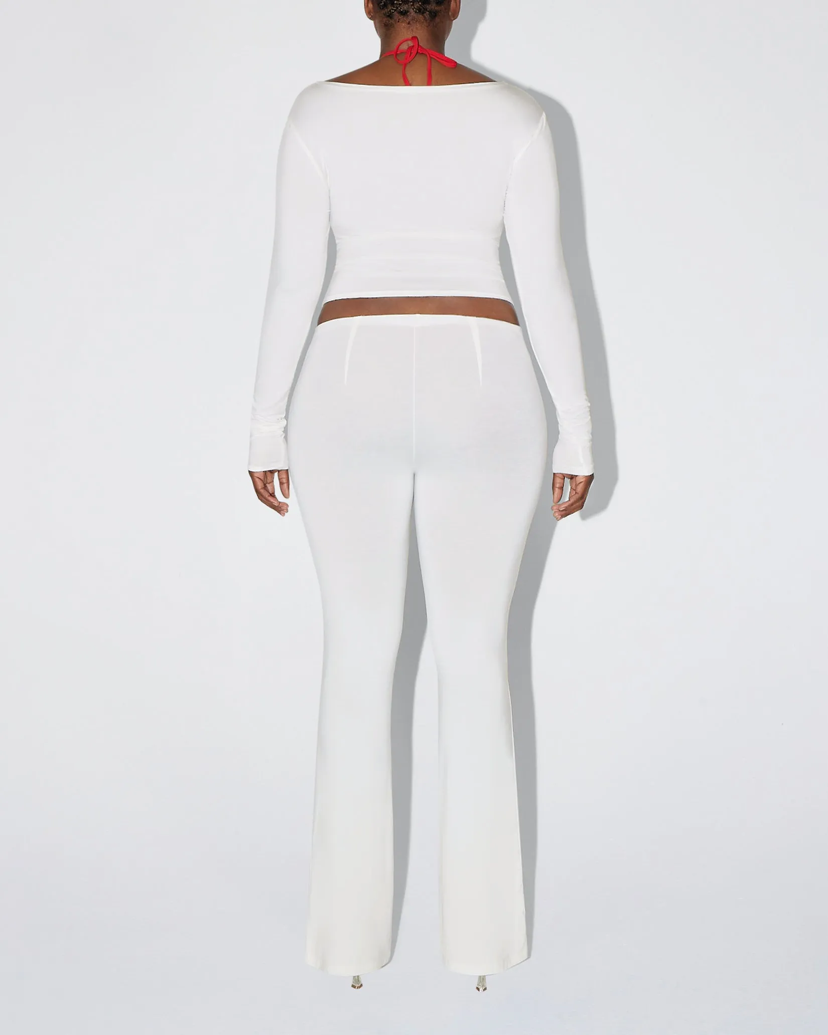 Soft Stretch Low Rise Pant | Pearl White sold by KHY product image thumbnail 4