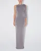 Sueded Stretch Knotted Maxi Dress | Steel Grey sold by KHY