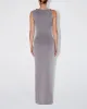 Sueded Stretch Knotted Maxi Dress | Steel Grey sold by KHY