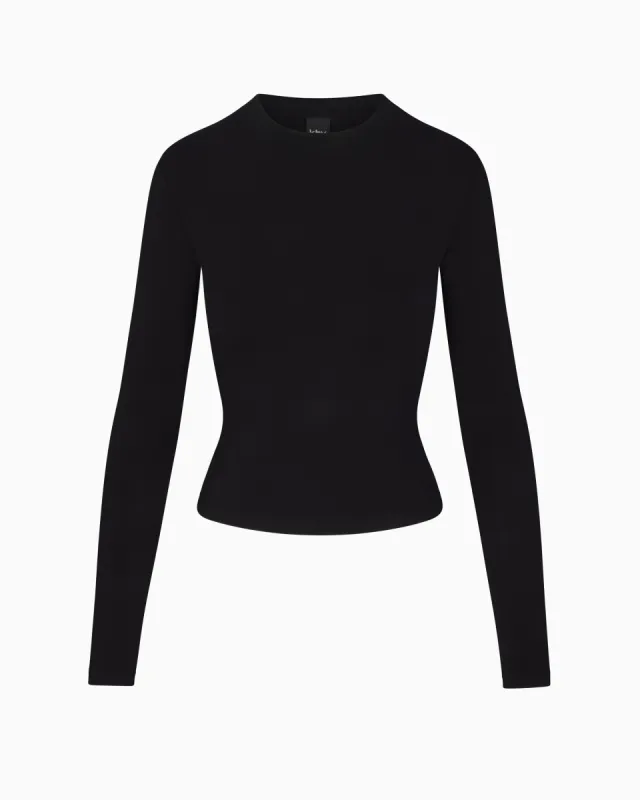 Long Sleeve Tie Tee | Black sold by KHY