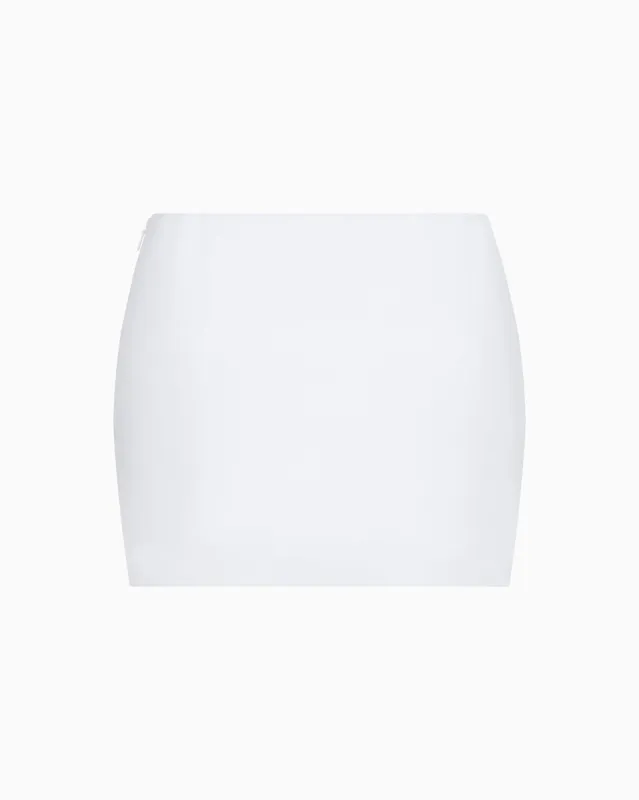 Poplin Micro Mini Skirt | White sold by KHY