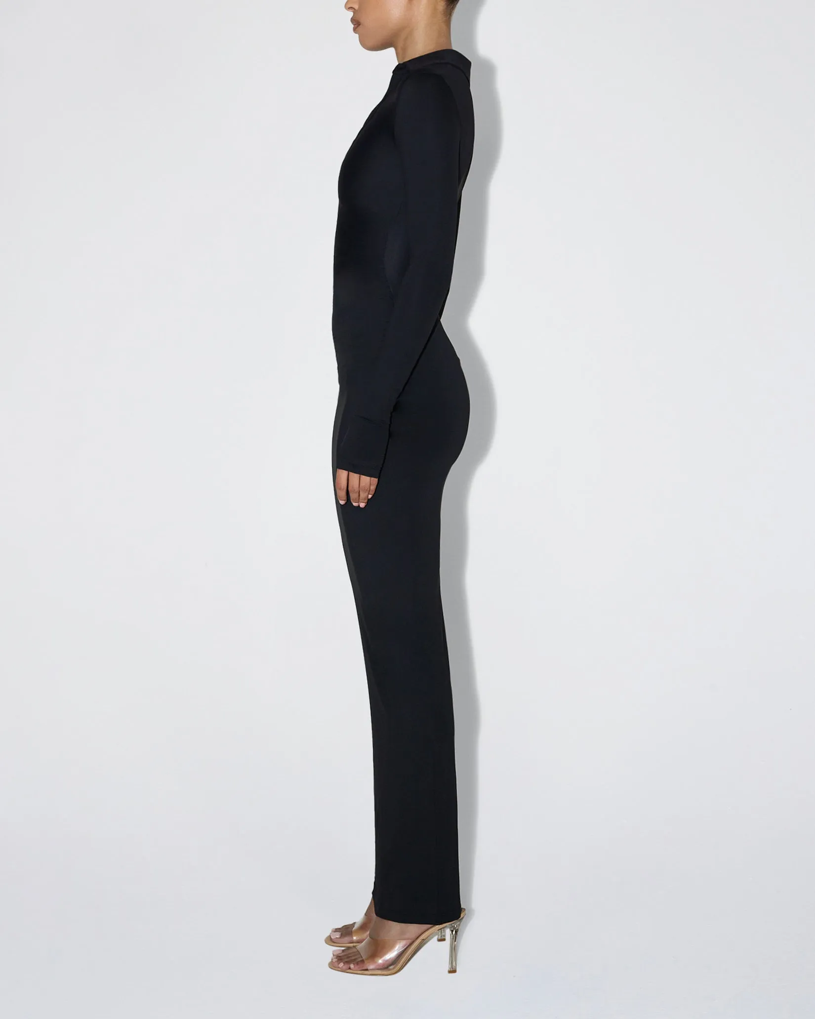 Smooth Stretch Ruched Maxi Dress | Black sold by KHY product image thumbnail 4