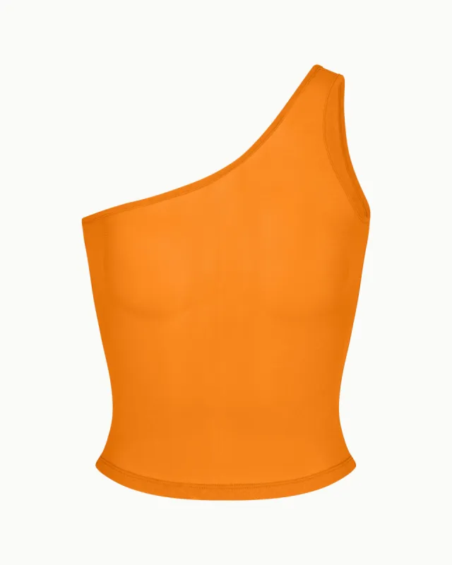 Mesh One Shoulder Top | Sunset sold by KHY