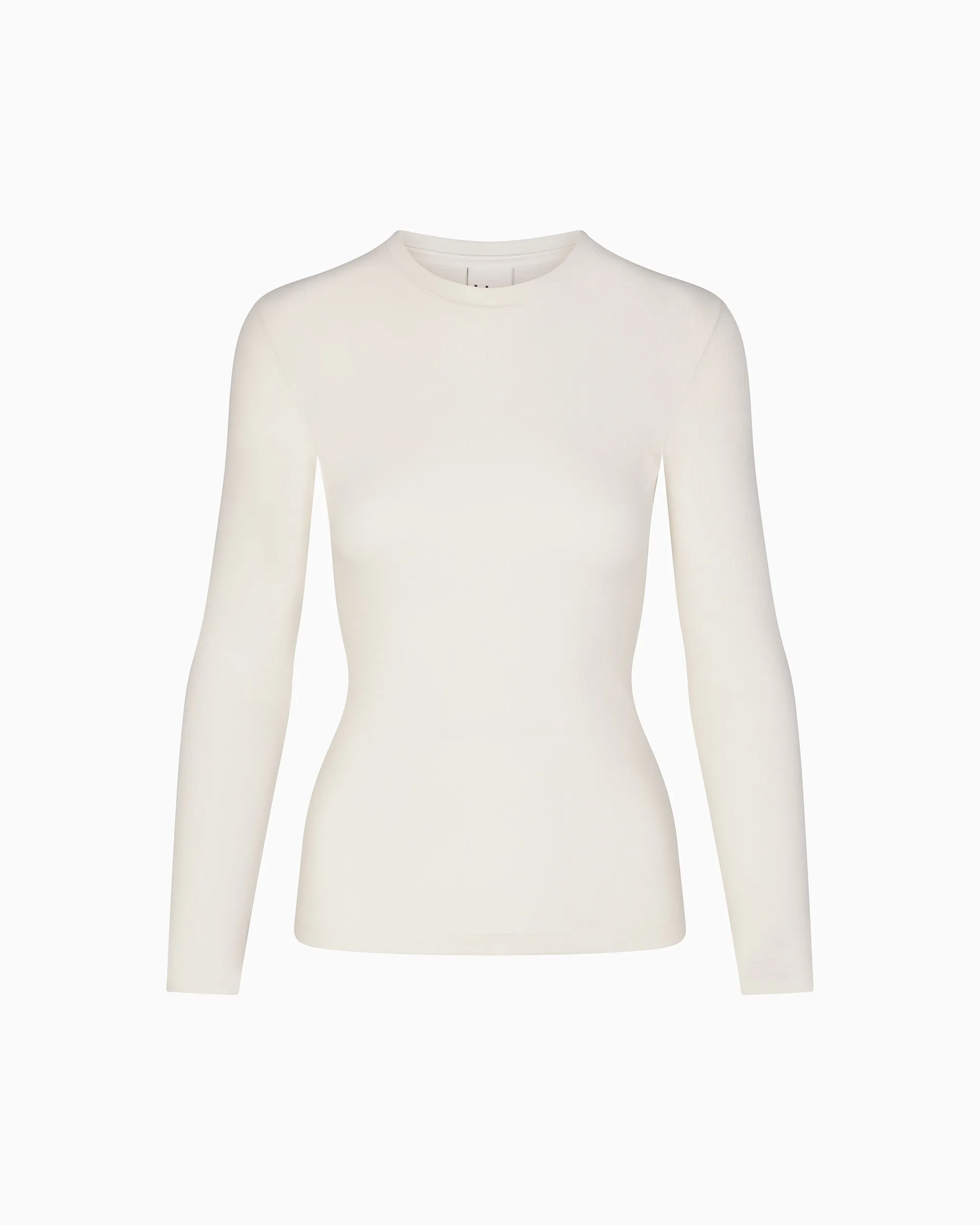 Long Sleeve Ribbed Tee | Ecru sold by KHY