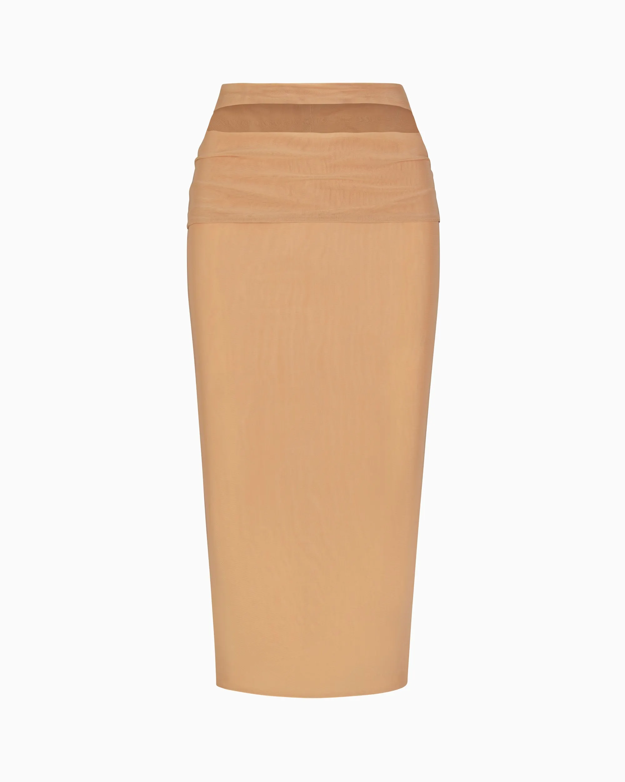 Mesh Stretch Cutout Skirt | Nude sold by KHY