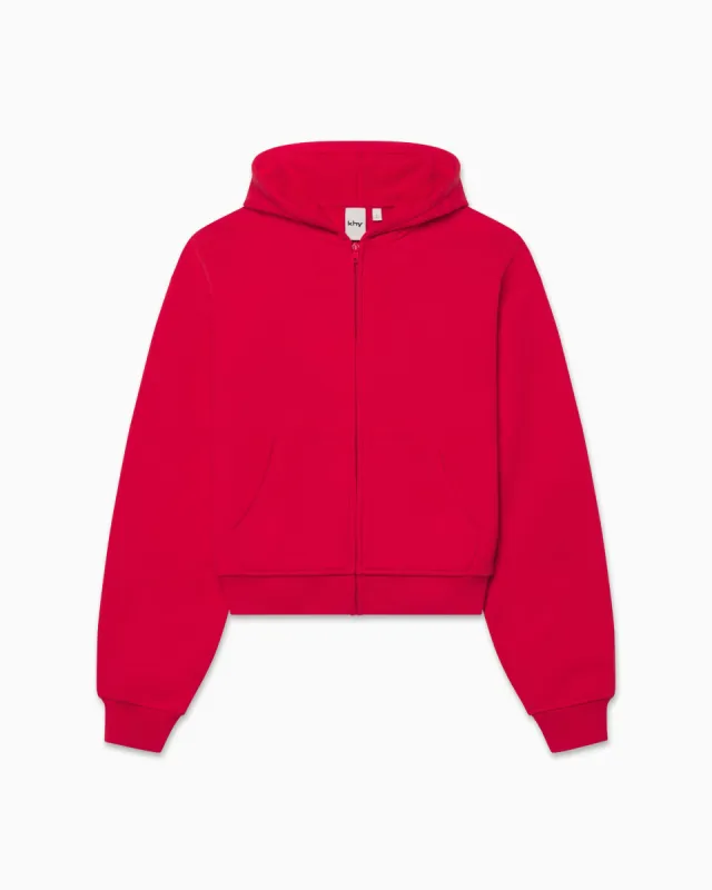 Fleece Zip Hoodie | Red sold by KHY