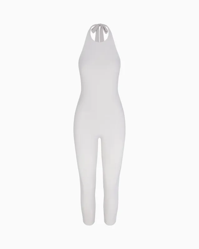 Smooth Stretch Capri Catsuit | Light Grey sold by KHY