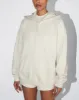 Fleece Oversized Zip Hoodie | Ecru sold by KHY
