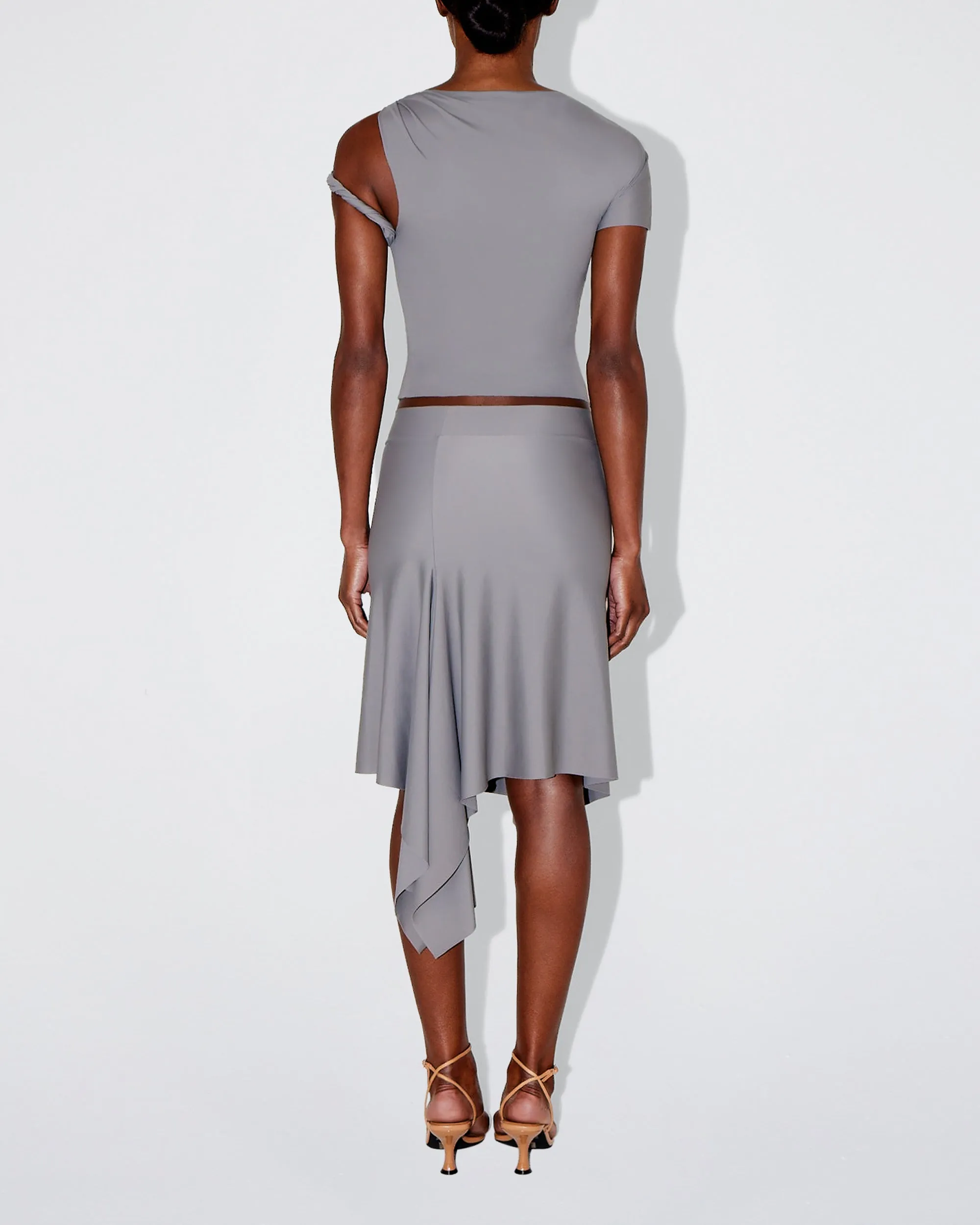 Sleek Stretch Twisted Top | Steel Grey sold by KHY product image thumbnail 5