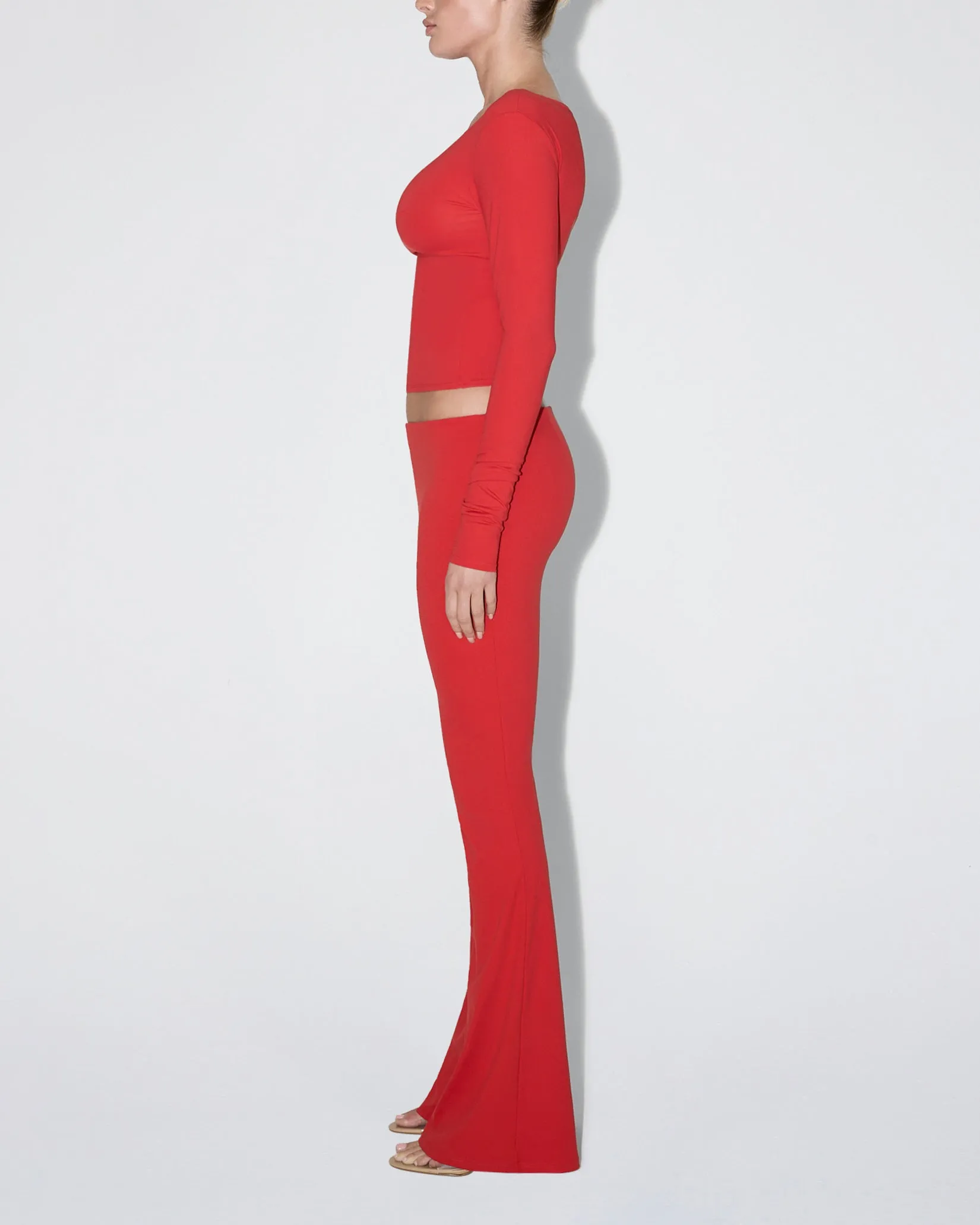 Smooth Stretch Low Rise Pant | Cherry sold by KHY product image thumbnail 4