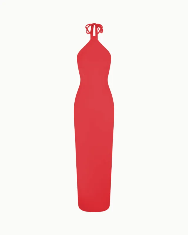 Soft Stretch Halter Maxi Dress | Cherry sold by KHY