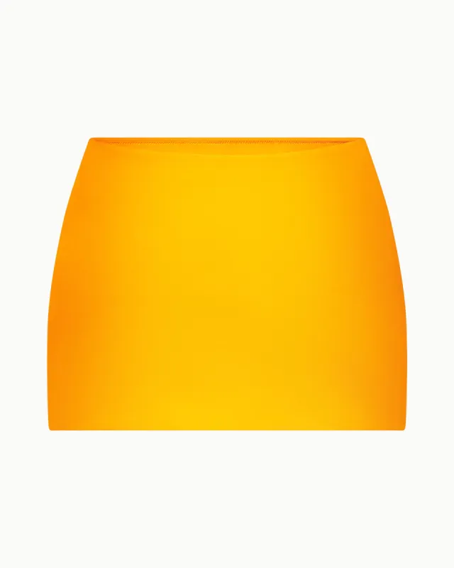 Satin Ultra Mini Swim Skirt | Tangerine sold by KHY