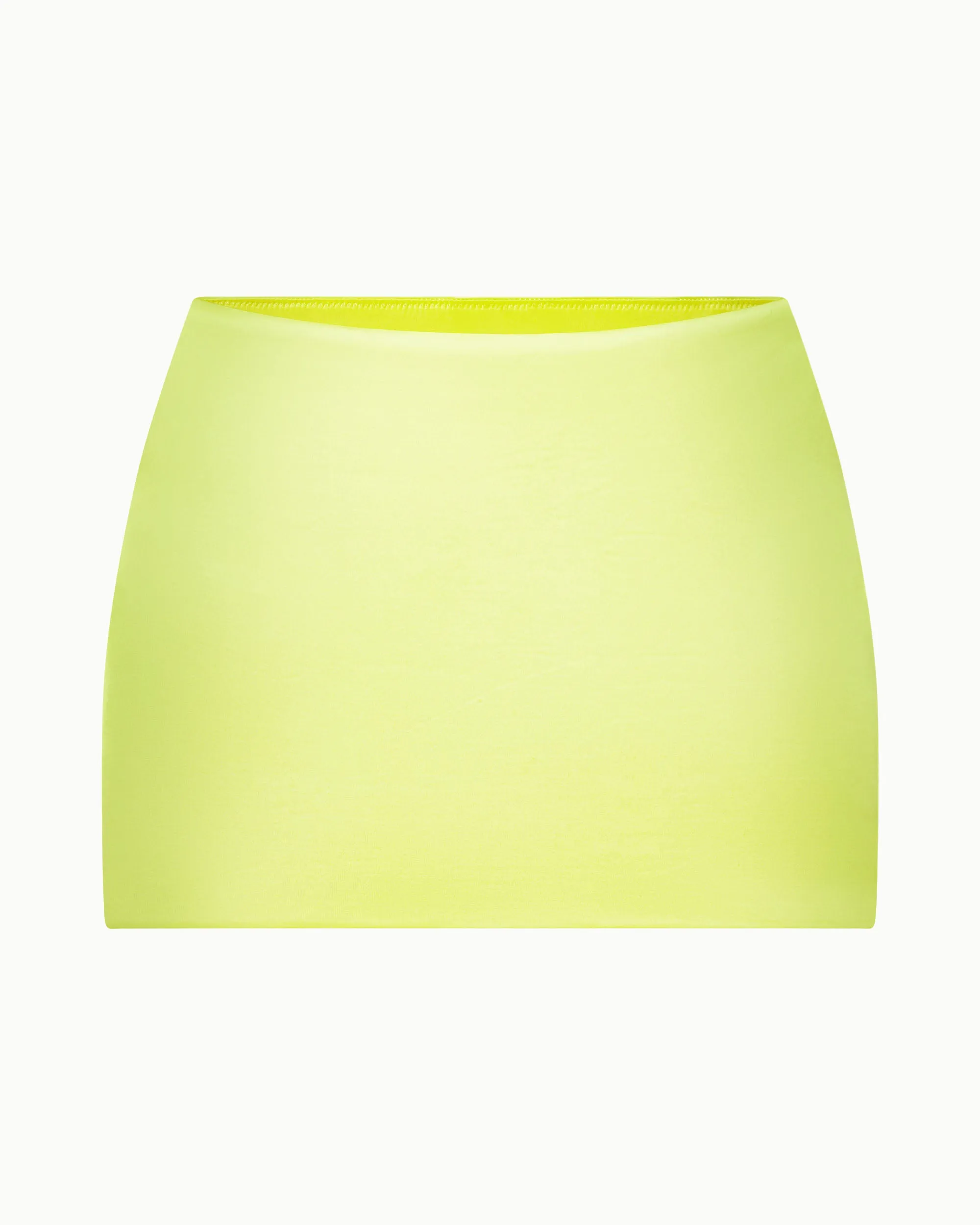 Satin Ultra Mini Swim Skirt | Lime sold by KHY