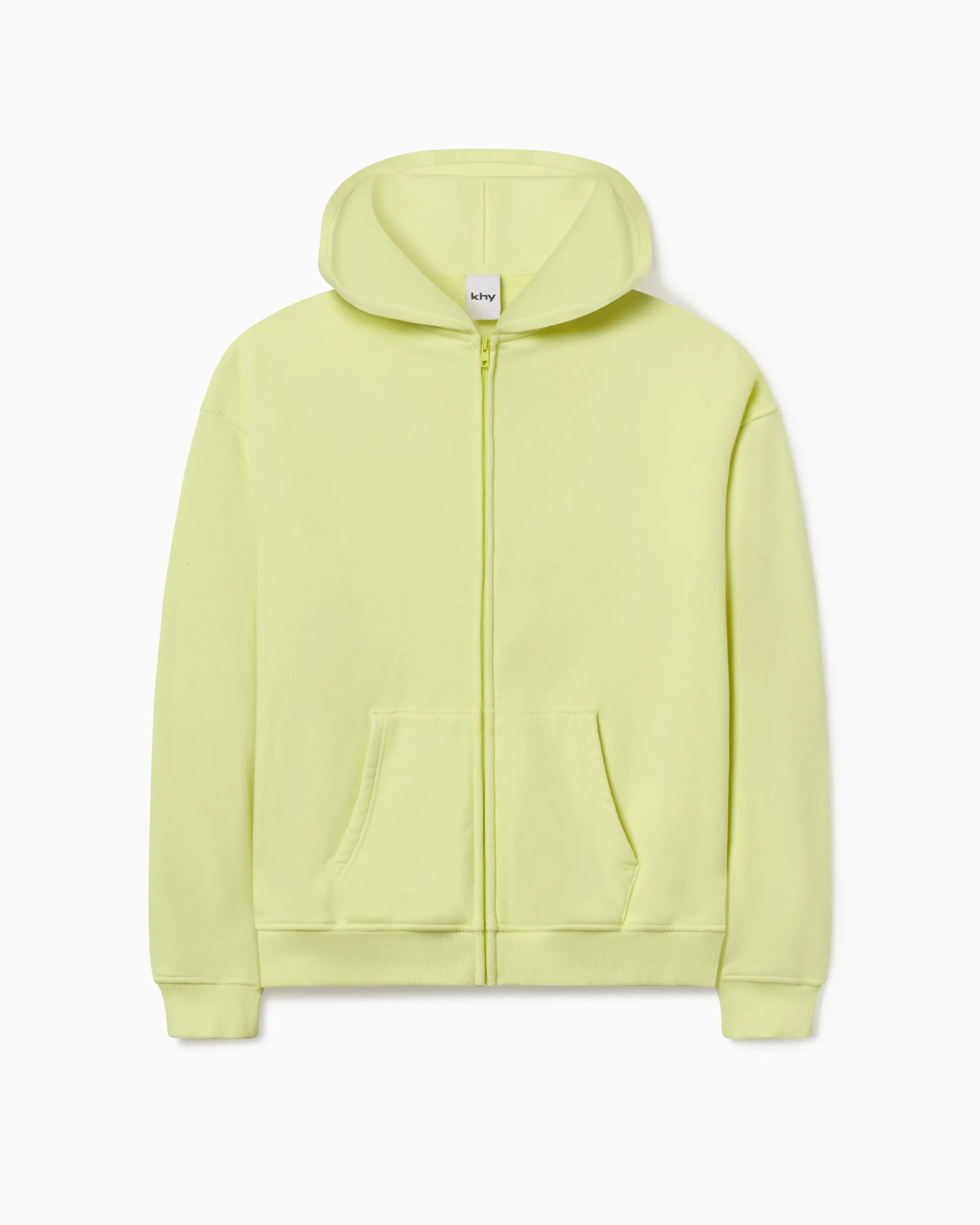 Fleece Oversized Zip Hoodie | Limoncello sold by KHY