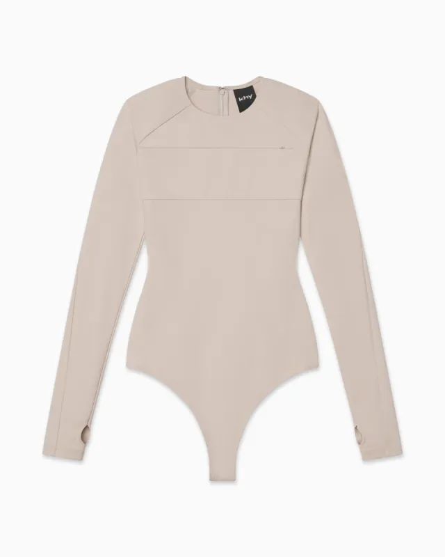Long Sleeve Bodysuit | Stone sold by KHY