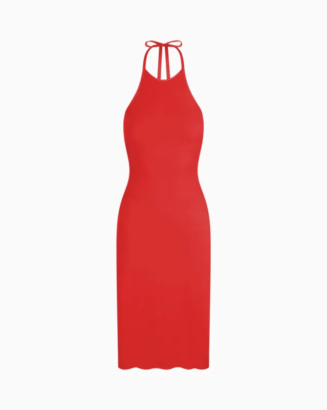 Smooth Stretch Halter Tunic | Cherry sold by KHY