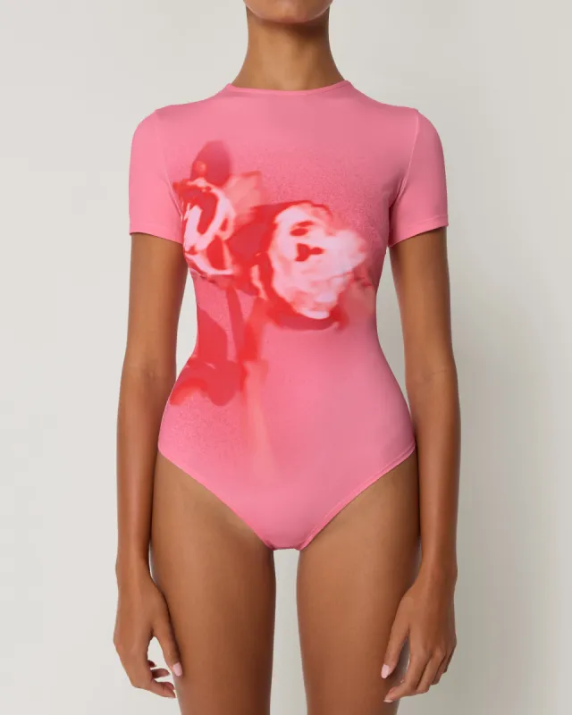 Smooth Stretch Open Back Bodysuit | Pink Peony sold by KHY