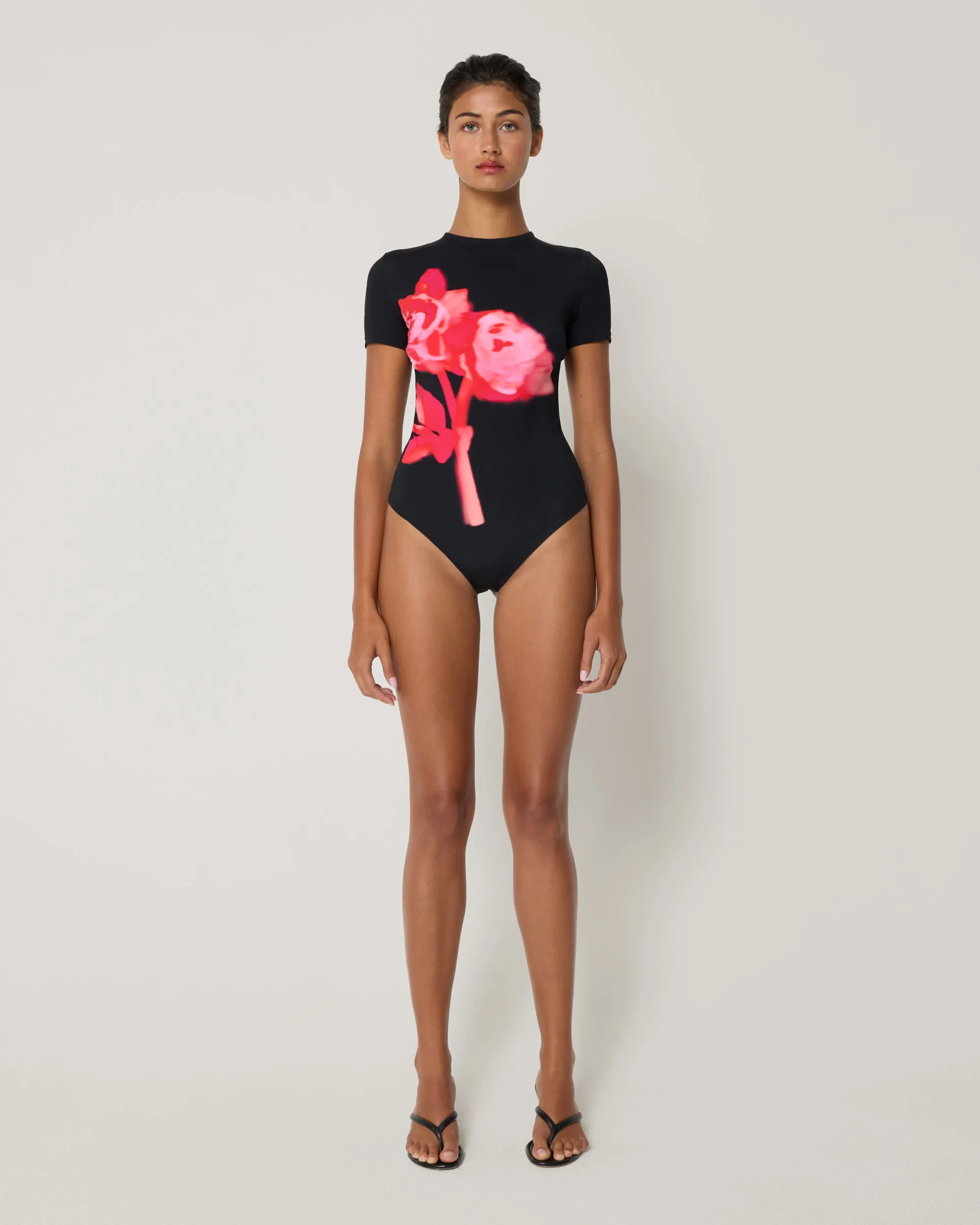 Smooth Stretch Open Back Bodysuit | Black Peony sold by KHY product image thumbnail 3