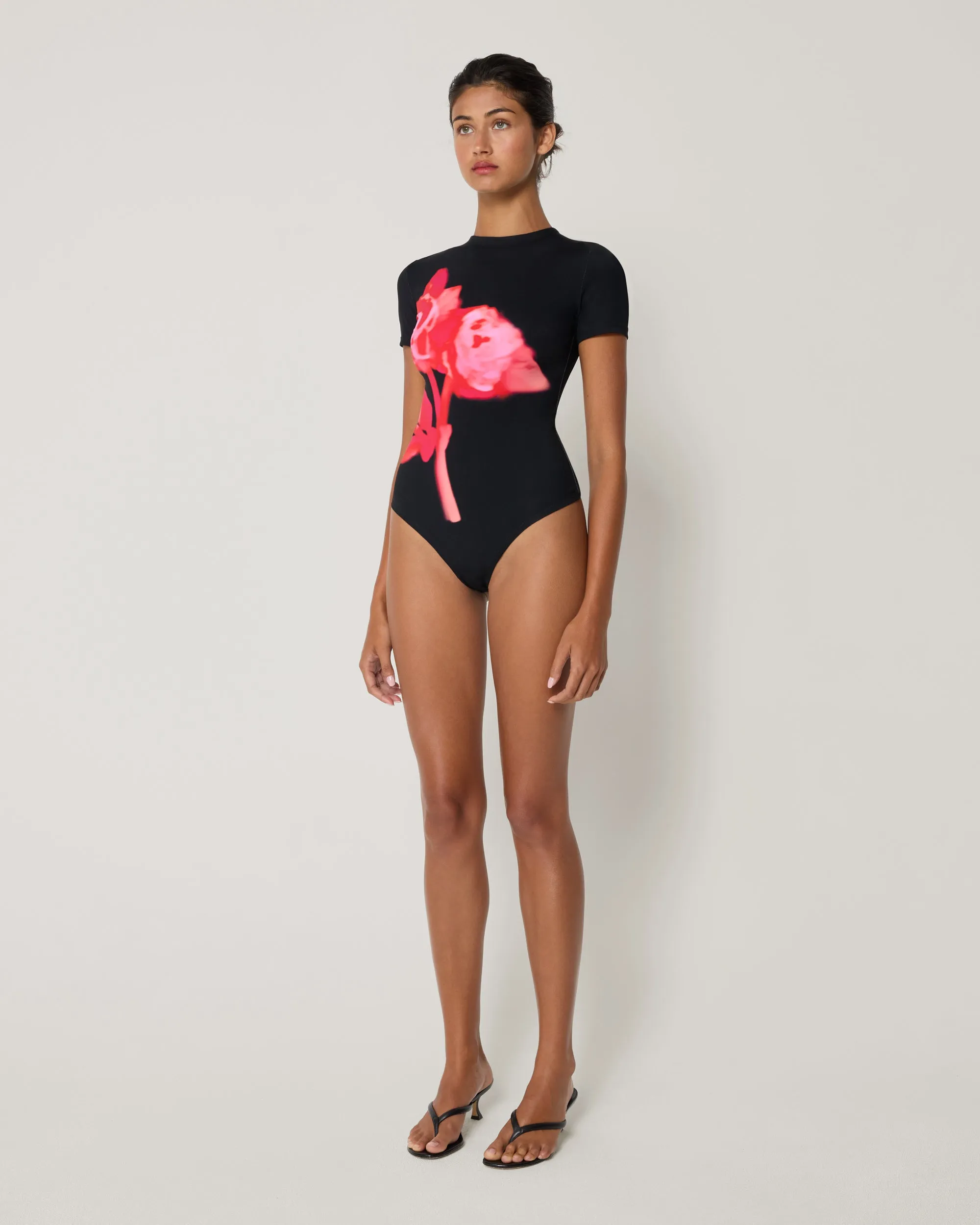 Smooth Stretch Open Back Bodysuit | Black Peony sold by KHY product image thumbnail 4