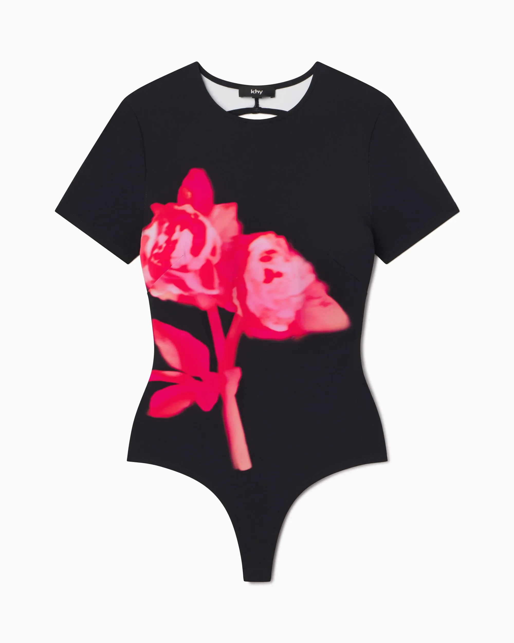 Smooth Stretch Open Back Bodysuit | Black Peony sold by KHY product image thumbnail 2