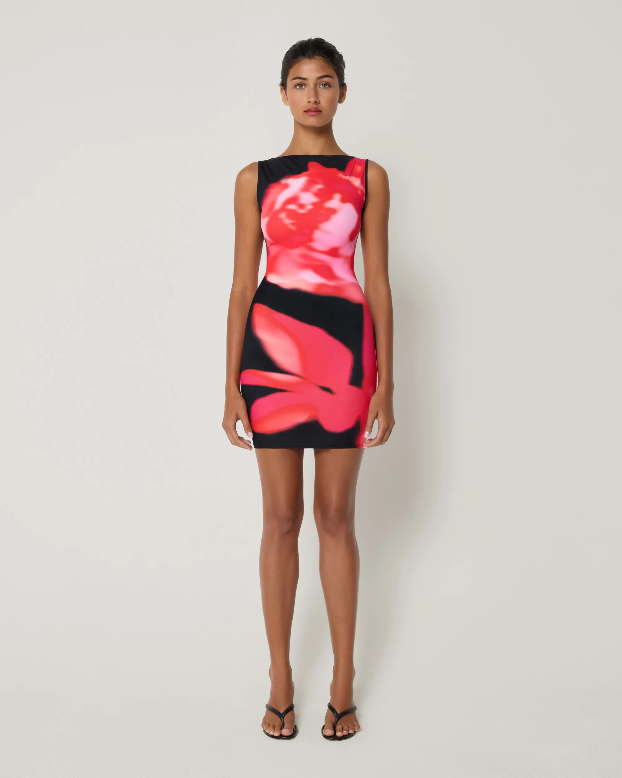 Smooth Stretch Tank Mini Dress | Black Peony sold by KHY product image thumbnail 3