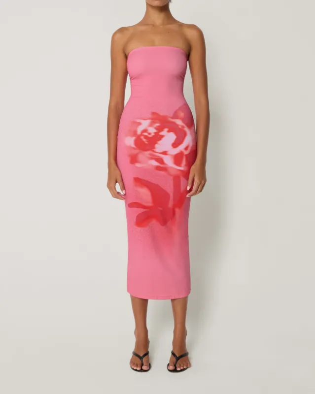 Smooth Stretch Strapless Midi Dress | Pink Peony sold by KHY