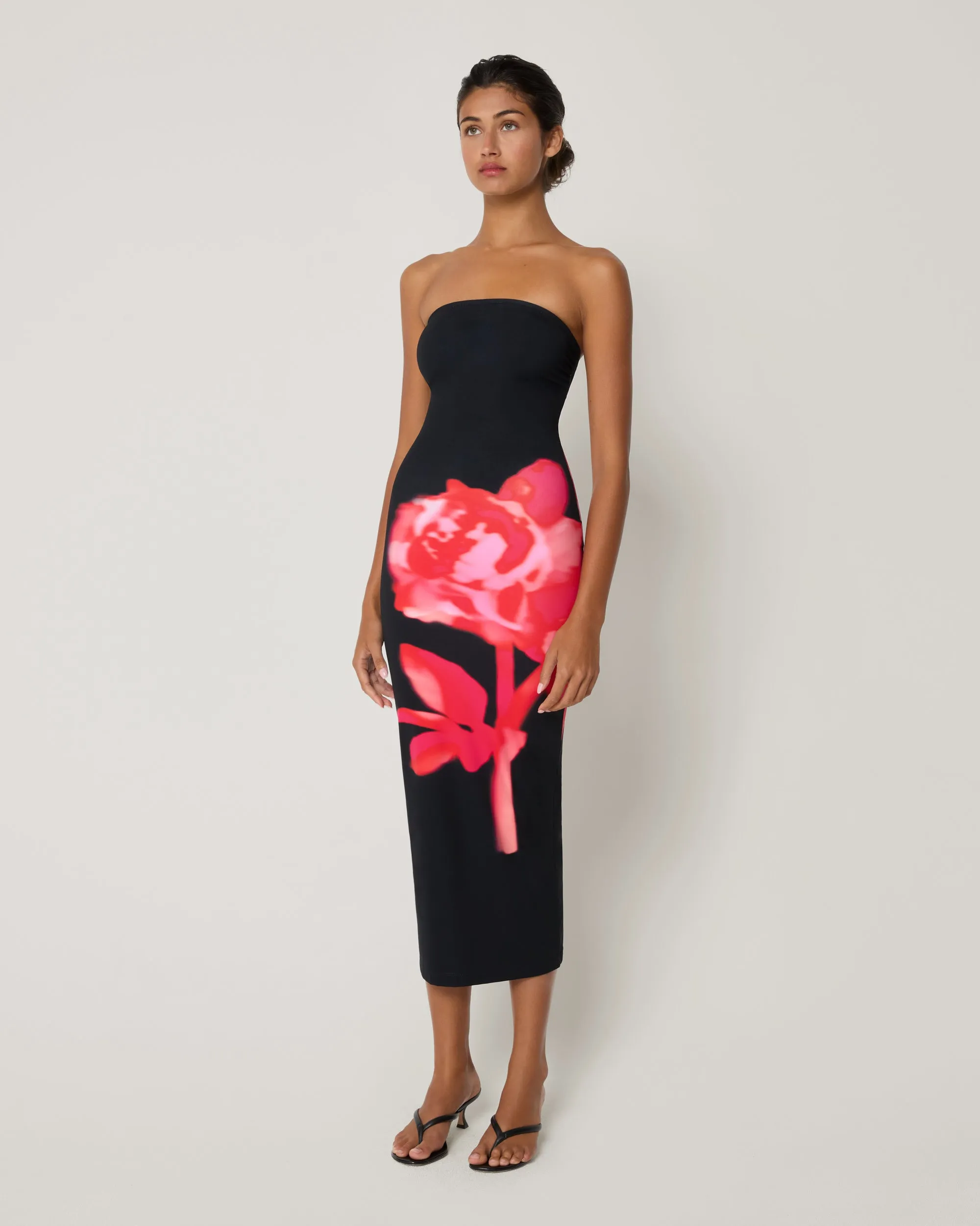 Smooth Stretch Strapless Midi Dress | Black Peony sold by KHY product image thumbnail 4
