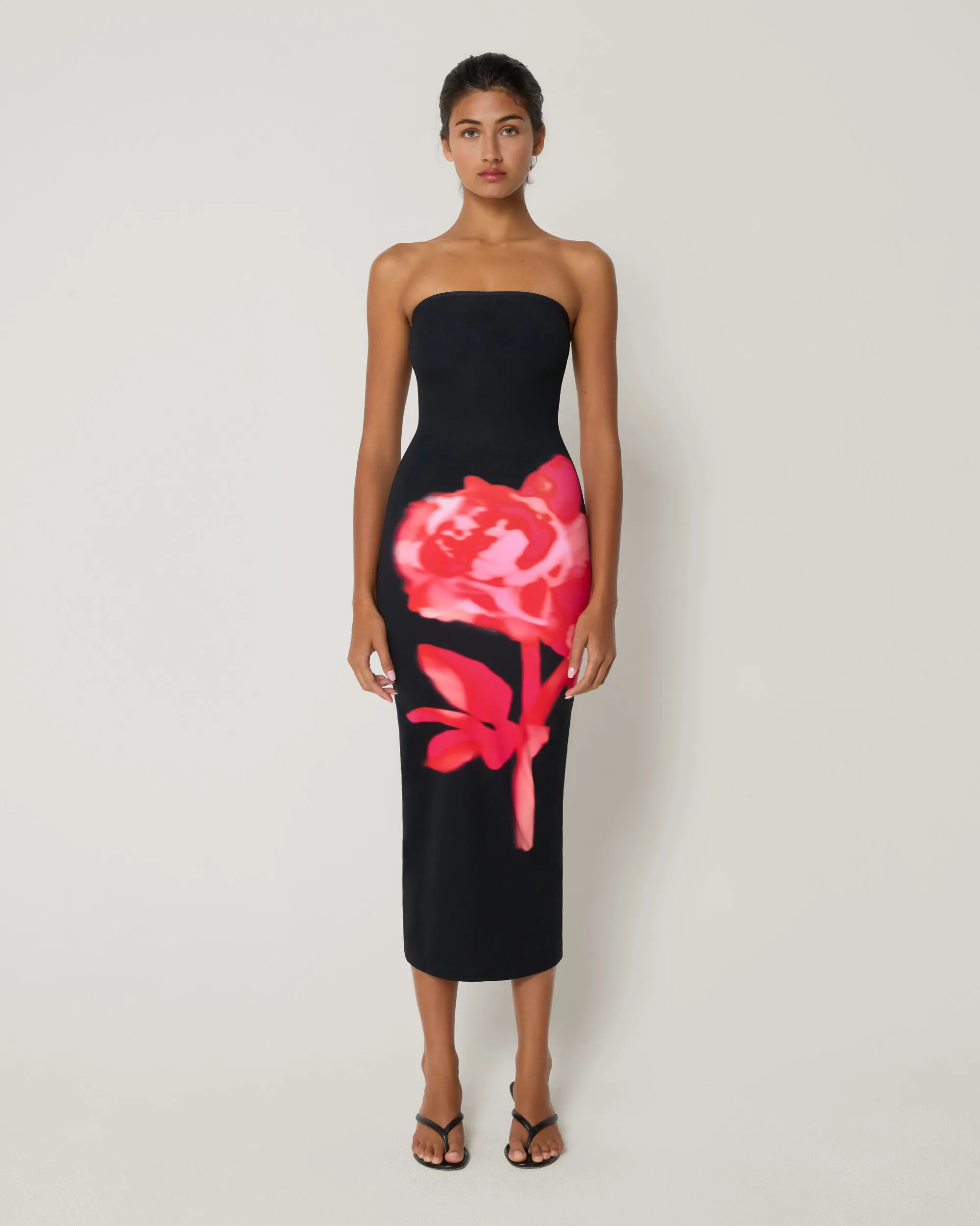 Smooth Stretch Strapless Midi Dress | Black Peony sold by KHY product image thumbnail 3