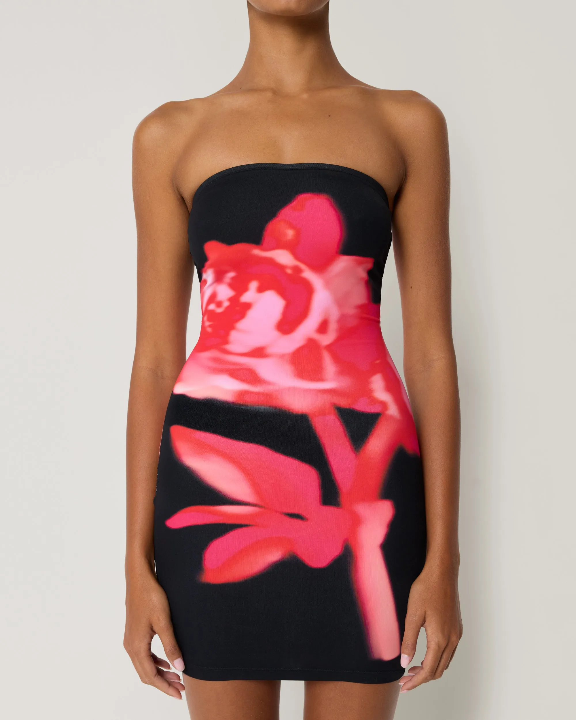 Smooth Stretch Strapless Mini Dress | Black Peony sold by KHY