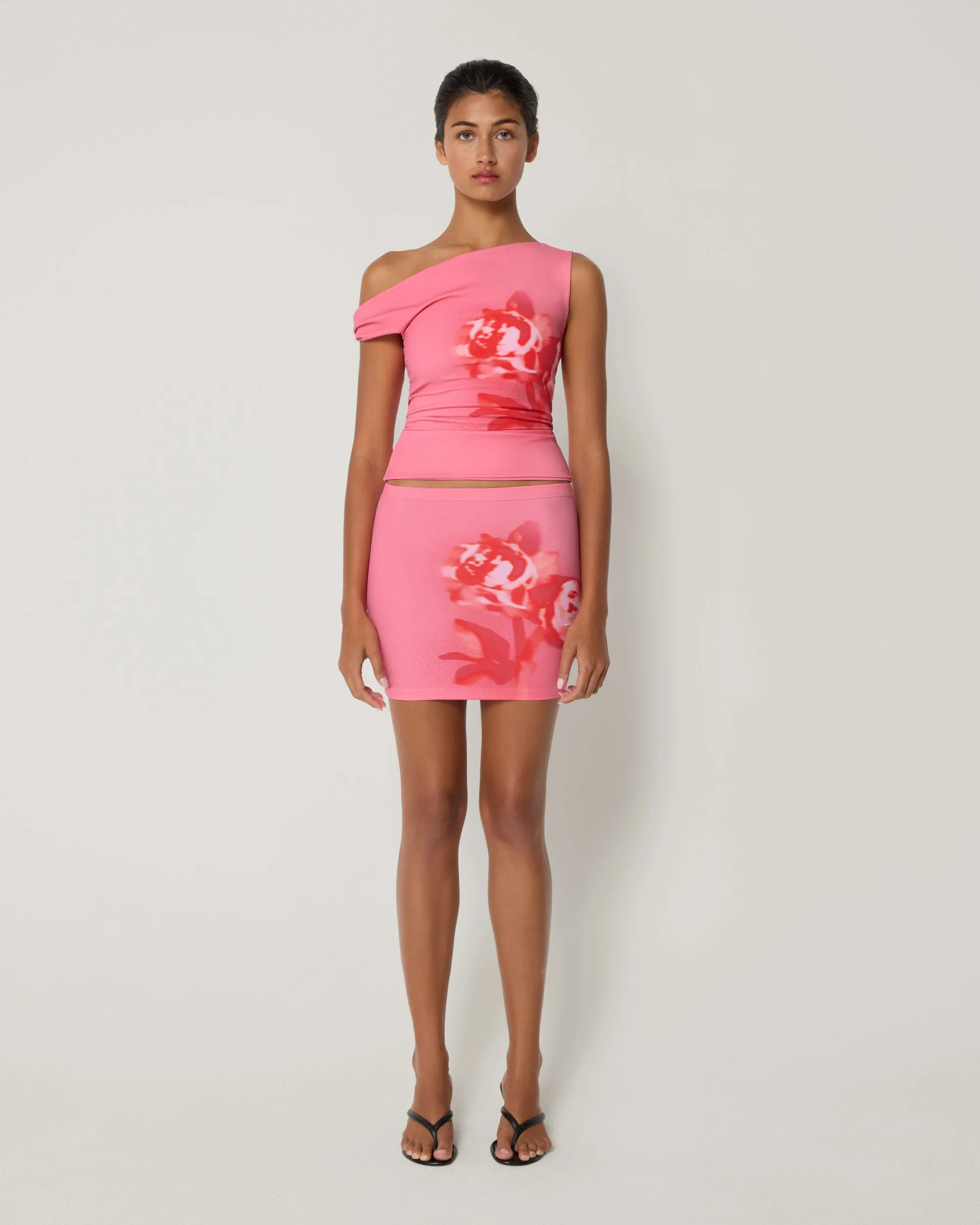 Smooth Stretch Asymmetrical Top | Pink Peony sold by KHY product image thumbnail 3