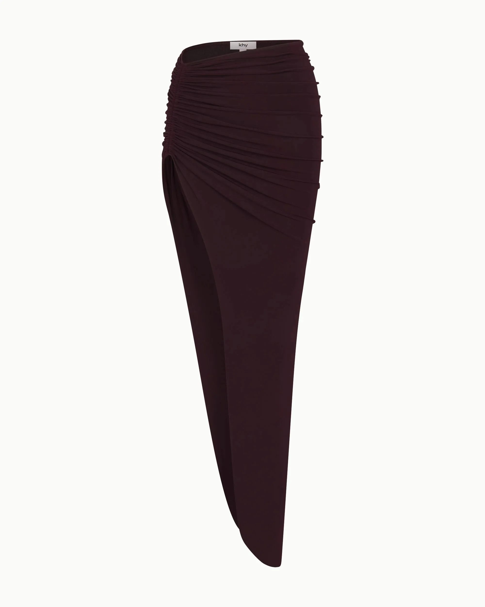 Ruched Maxi Skirt | Black Cherry sold by KHY product image thumbnail 2