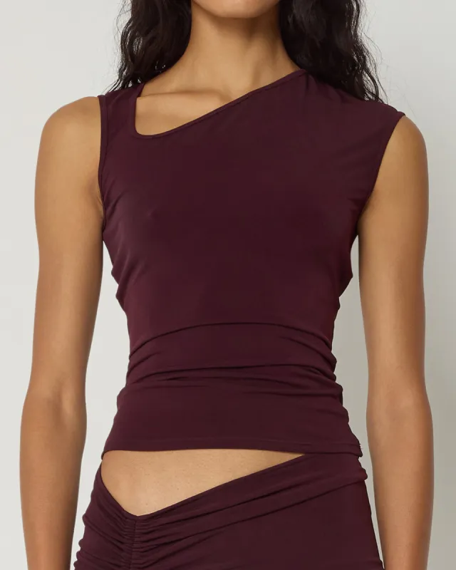 Asymmetrical Tank | Black Cherry sold by KHY