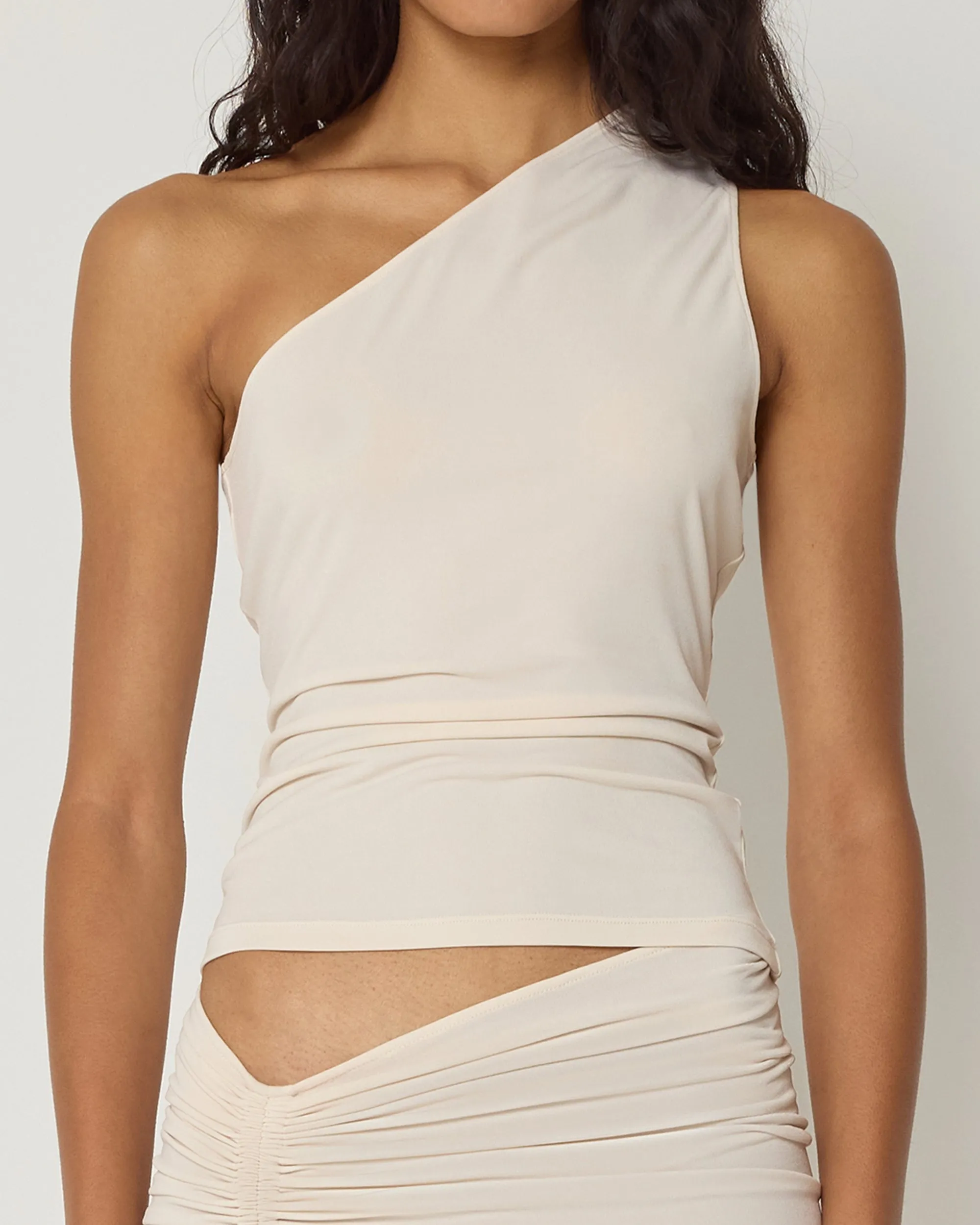 One Shoulder Cutout Tank | Shell sold by KHY