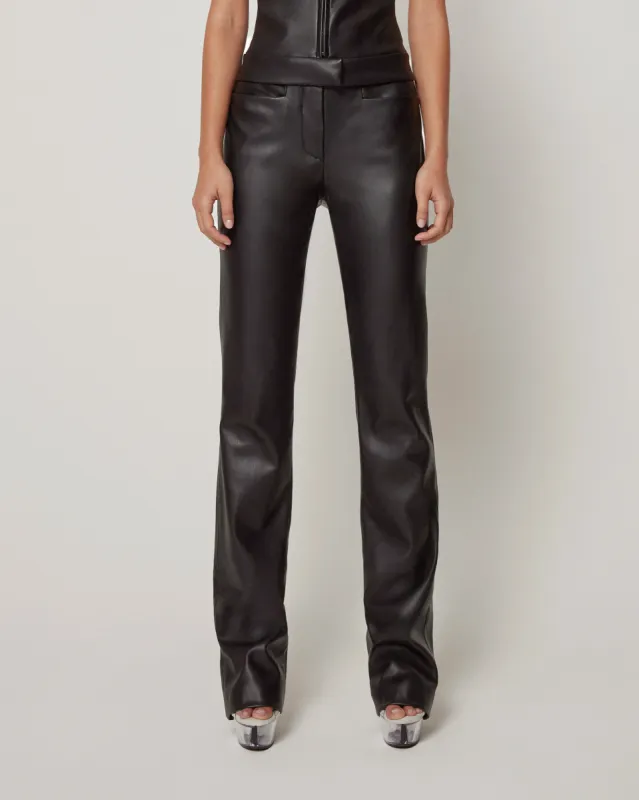 Faux Leather Trouser | Black sold by KHY