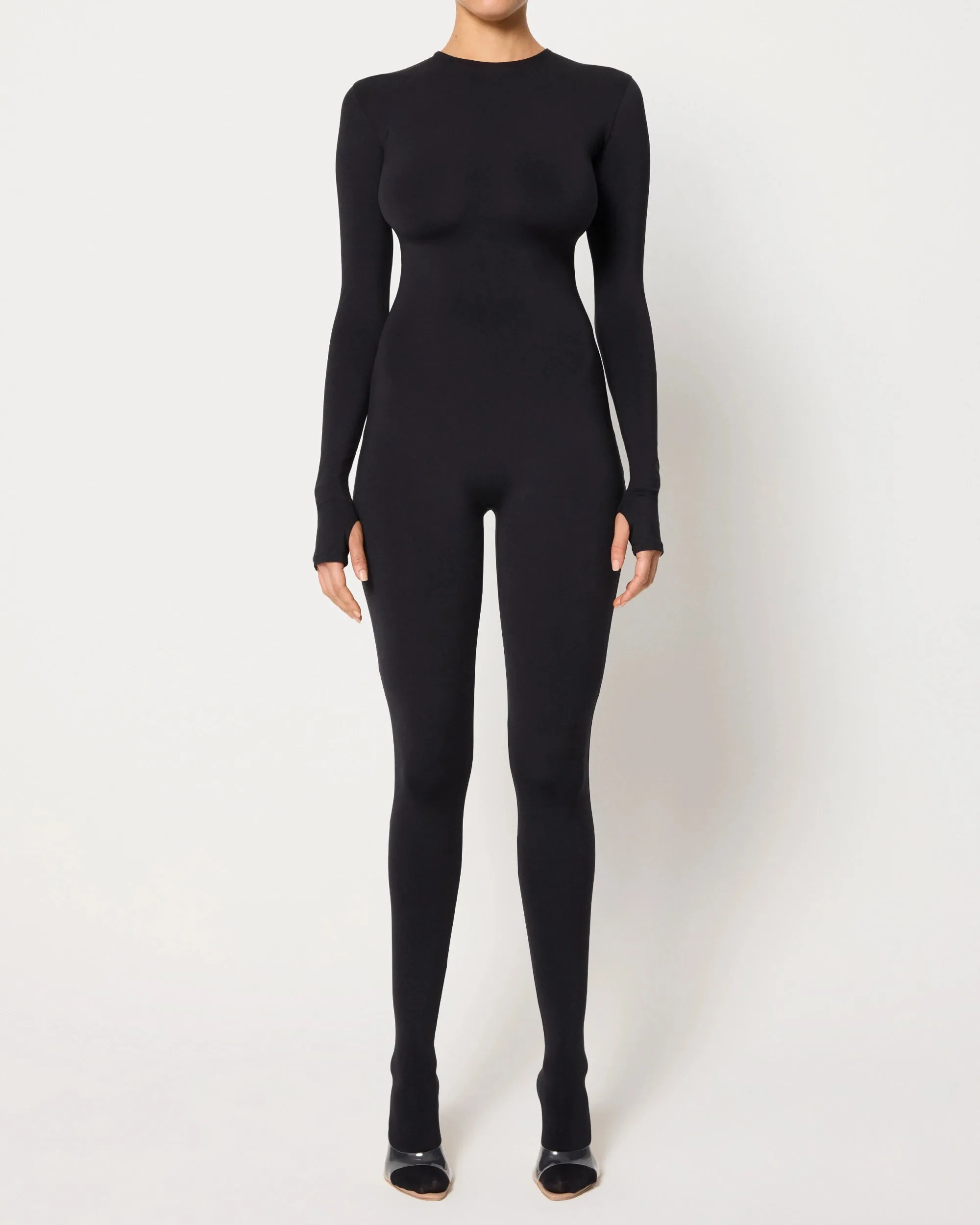 Long Sleeve Footed Catsuit | Black sold by KHY product image thumbnail 2