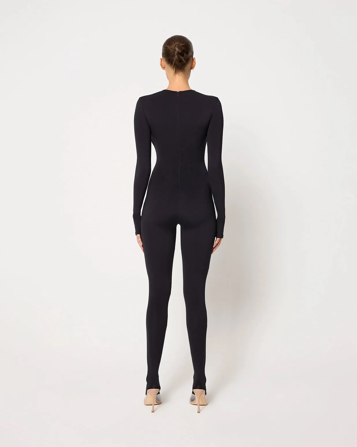 Long Sleeve Footed Catsuit | Black sold by KHY product image thumbnail 5