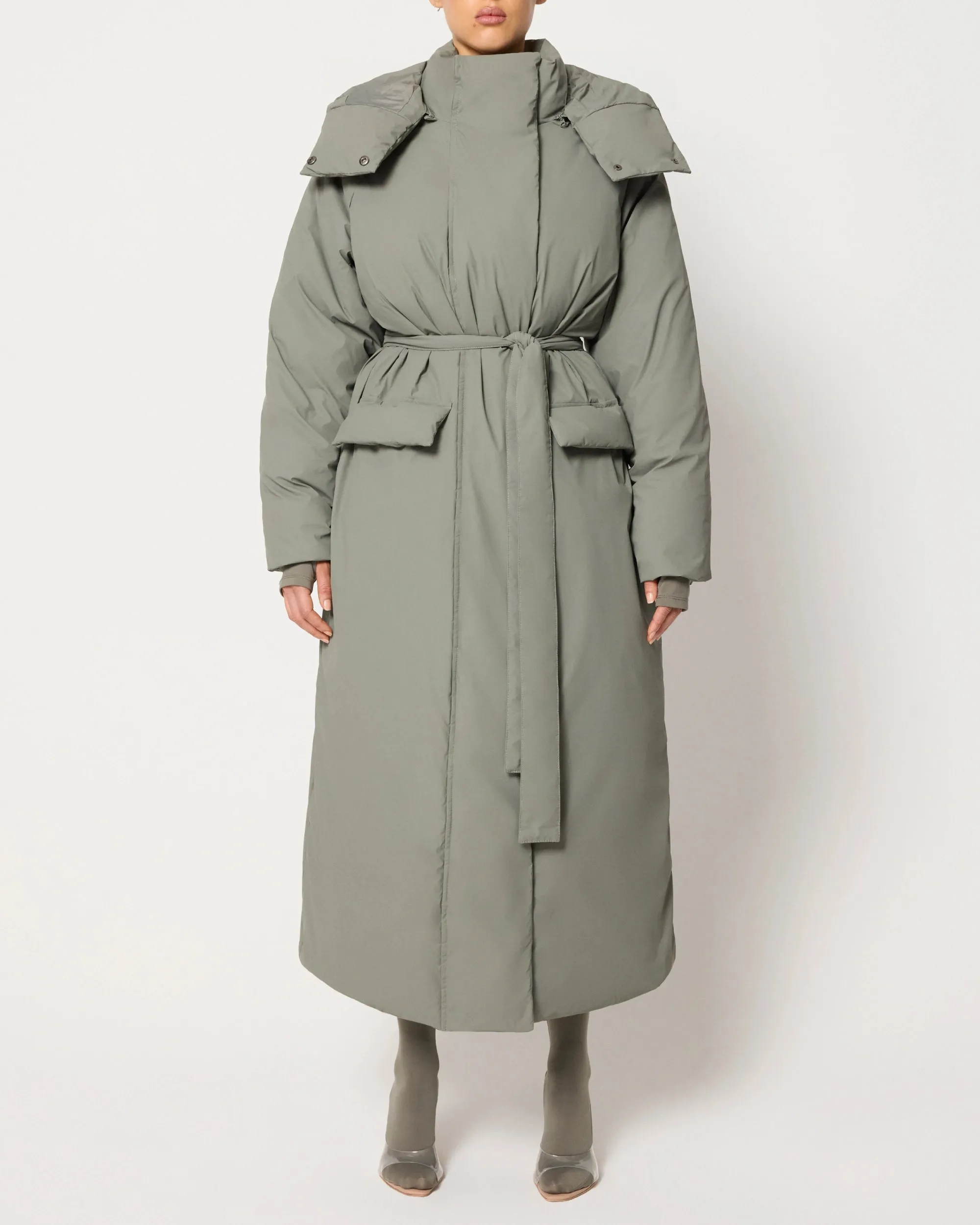 Puffer Coat | Dusty Olive sold by KHY product image thumbnail 2