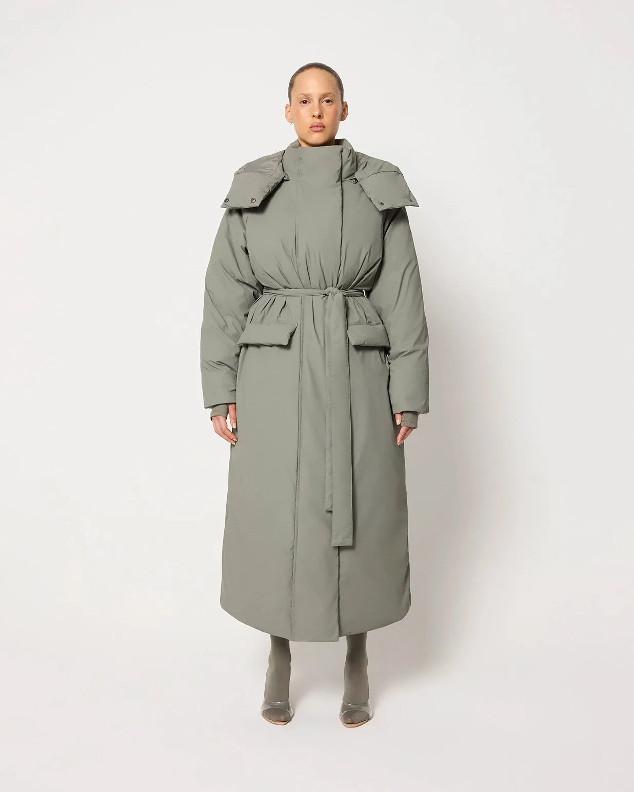 Puffer Coat | Dusty Olive sold by KHY product image thumbnail 3